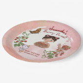 Personalized Berry Sweet Baby Shower Paper Plates Pappteller (Schrägansicht)