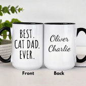 Personalized Best Cat Dad Ever  Tasse