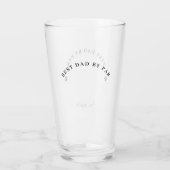 Personalized Best Dad By Par Custom Dog Photo Pint Glas (Rückseite)