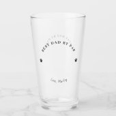 Personalized Best Dad By Par Custom Dog Photo Pint Glas (Vorderseite)