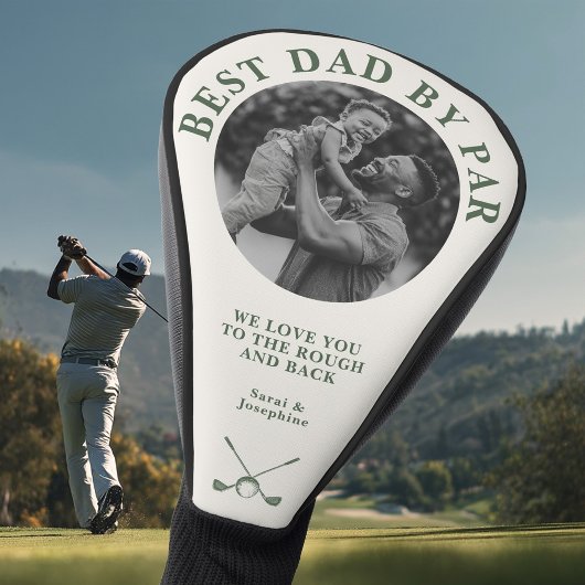Personalized Best Dad by Par Custom Photo Gift Golf Headcover