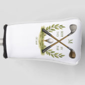 Personalized Best Dad By Par Monogram Golf Headcover (Vorderseite)