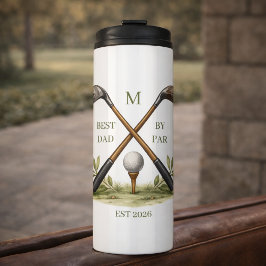 Personalized Best Dad By Par Monogram Thermosbecher