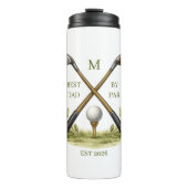 Personalized Best Dad By Par Monogram Thermosbecher (Vorderseite)