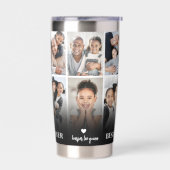 Personalized Best Dad Ever 8 Photo Collage Father Thermobecher (Links)