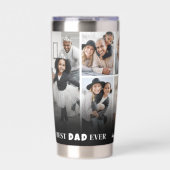 Personalized Best Dad Ever 8 Photo Collage Father Thermobecher (Vorderseite)