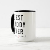 Personalized Best Daddy Ever | Custom Father’s Day Tasse (Vorderseite Links)