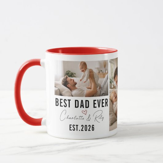 Personalized BEST DADDY Photo|Custom Father’s Day Tasse (Links)