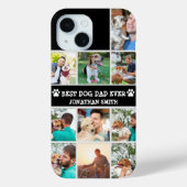 Personalized Best Dog Dad – Collage 10 Photos Case-Mate iPhone Hülle (Rückseite)
