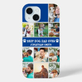 Personalized Best Dog Dad – Collage 10 Photos Case-Mate iPhone Hülle (Rückseite)