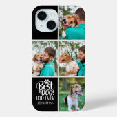 Personalized Best Dog Dad – Collage 4-Photos Case-Mate iPhone Hülle (Rückseite)