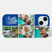 Personalized Best Dog Dad – Collage 4-Photos Case-Mate iPhone Hülle (Rückseite (Horizontal))