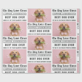 Personalized “Best Dog Ever” Newspaper  Geschenkpapier (Flach)