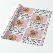 Personalized “Best Dog Ever” Newspaper Geschenkpapier (Ungerollt)