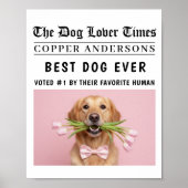 Personalized “Best Dog Ever” Newspaper Poster (Vorne)