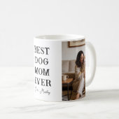 Personalized Best Dog Mom 2 Photo | Mother’s Day Kaffeetasse (VorderseiteRechts)