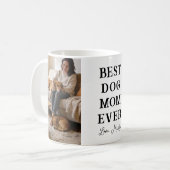 Personalized Best Dog Mom 2 Photo | Mother’s Day Kaffeetasse (Vorderseite Links)