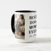 Personalized Best Dog Mom 2 Photo | Mother’s Day Tasse (Vorderseite Links)