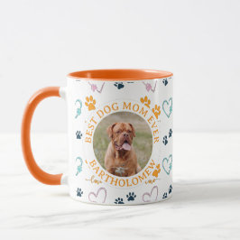 Personalized BEST DOG MOM EVER Mastif Photo Tasse