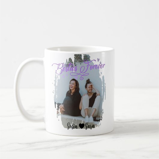 Personalized Best Friend Mug with Photo | BFF Gift Kaffeetasse (Links)