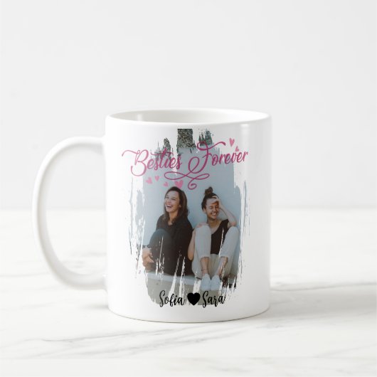 Personalized Best Friend Mug with Photo | BFF Gift Kaffeetasse (Links)