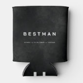 Personalized Best Man Black Custom Name, Date & L Dosenkühler (Vorderseite)