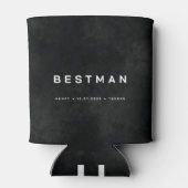 Personalized Best Man Black Custom Name, Date & L Dosenkühler (Rückseite)
