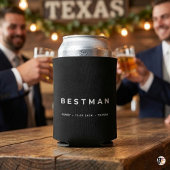 Personalized Best Man Black Custom Name, Date & L Dosenkühler