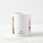 Personalized Best Mom Ever Floral Garden Photo Kaffeetasse (Mittel)