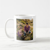 Personalized Best Mom Ever Floral Garden Photo Kaffeetasse (Links)
