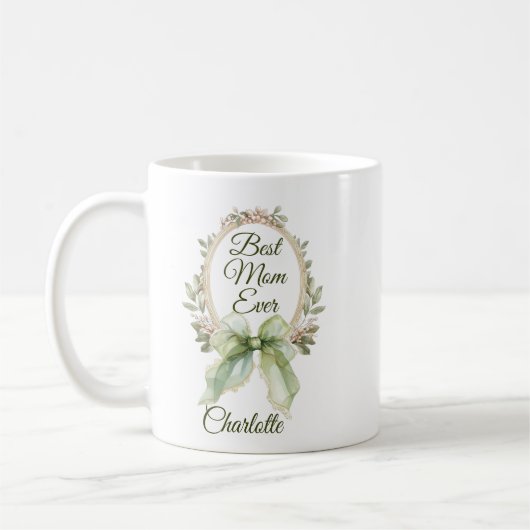 Personalized Best Mom Ever Mug with Name Kaffeetasse (Links)