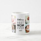 Personalized Best Mom Ever Photo Collage Kaffeetasse (Mittel)
