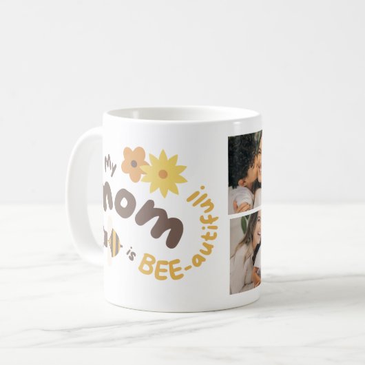 Personalized Best Mom Ever Photo Mug Kaffeetasse (Vorderseite Links)