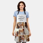 Personalized Best Mom Ever Script & Photo Collage Schürze (Getragen)