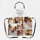 Personalized Best Mom Ever Script & Photo Collage Schürze (Vorderseite)