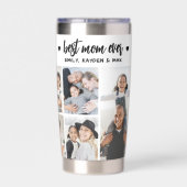 Personalized Best Mom Photo Collage Mother Thermobecher (Rückseite)