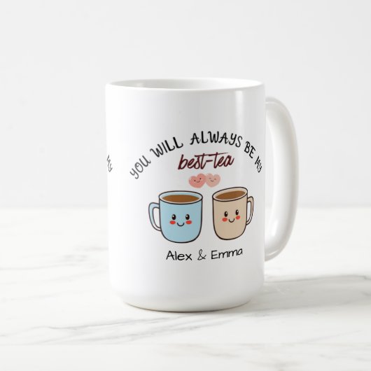 Personalized Best-Tea Couple   Kaffeetasse (VorderseiteRechts)