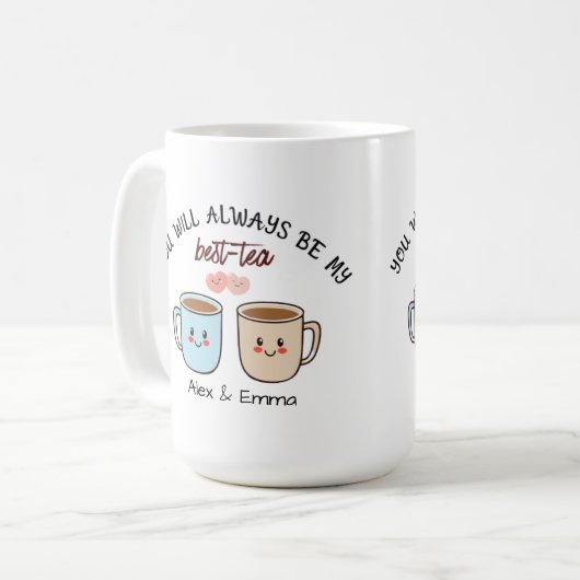 Personalized Best-Tea Couple   Kaffeetasse (Vorderseite Links)