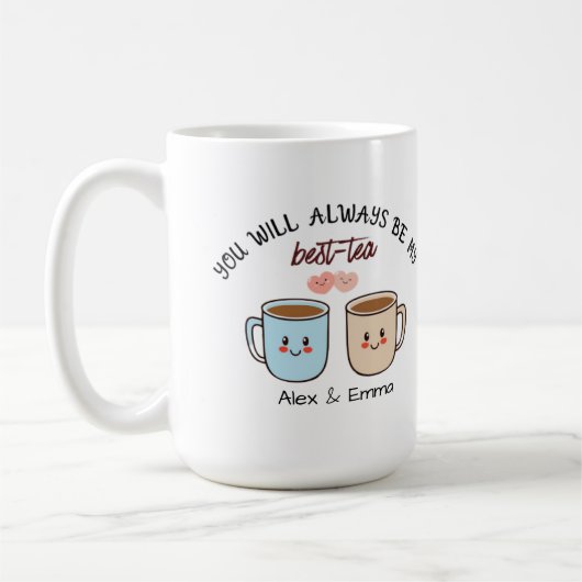 Personalized Best-Tea Couple   Kaffeetasse (Links)