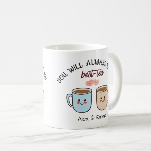 Personalized Best-Tea Couple   Kaffeetasse (VorderseiteRechts)