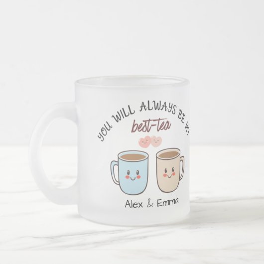 Personalized Best-Tea Couple   Mattglastasse (Links)