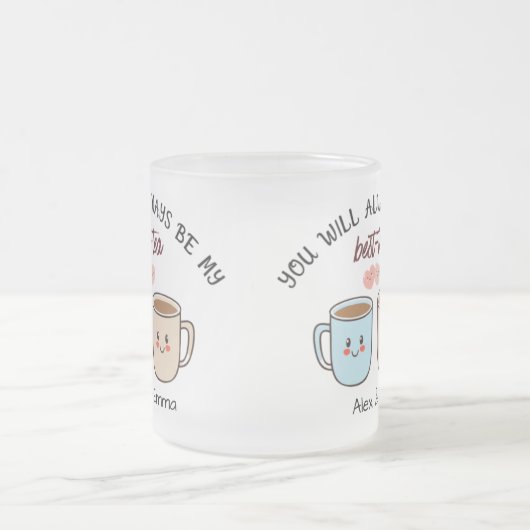 Personalized Best-Tea Couple   Mattglastasse (Mittel)