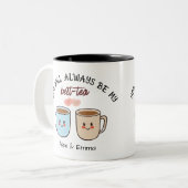 Personalized Best-Tea Couple   Zweifarbige Tasse (Vorderseite Links)