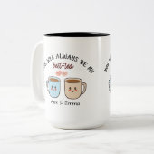 Personalized Best-Tea Couple   Zweifarbige Tasse (Vorderseite Links)