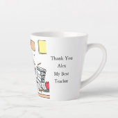 Personalized Best Teacher Thank You Gift Coffee Milchtasse (Rechts)