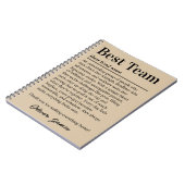 Personalized Best Team Appreciation Corporate Gift Notizblock (Linke Seite)