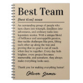 Personalized Best Team Appreciation Corporate Gift Notizblock (Vorderseite)