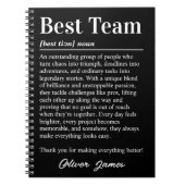 Personalized Best Team Appreciation Office Gift Notizblock (Vorderseite)