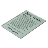 Personalized Best Team Definition Appreciation Notizblock (Linke Seite)