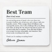 Personalized Best Team Definition Office Thank You Mousepad (Vorne)